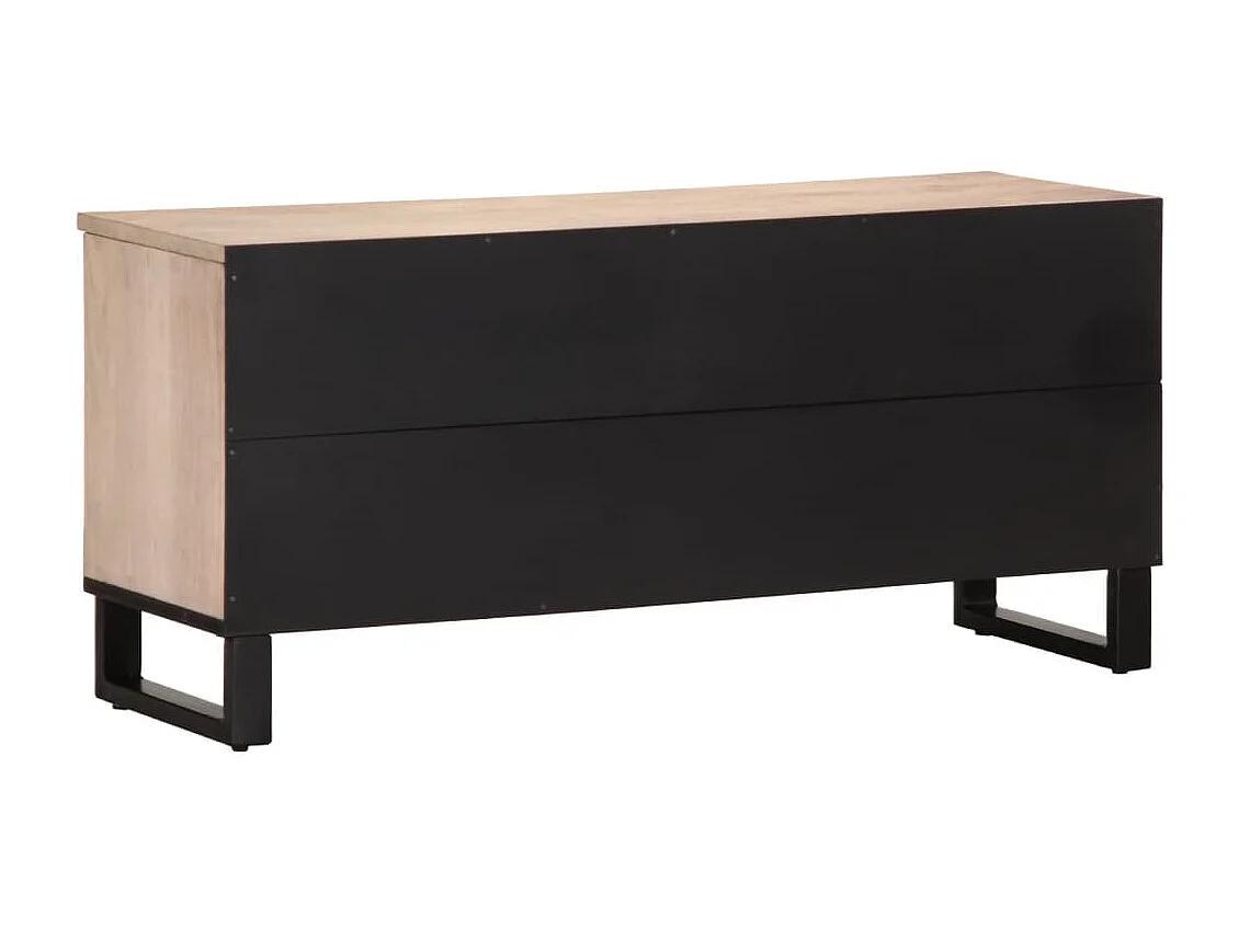 Meuble TV 100x34x46 cm bois massif de manguier