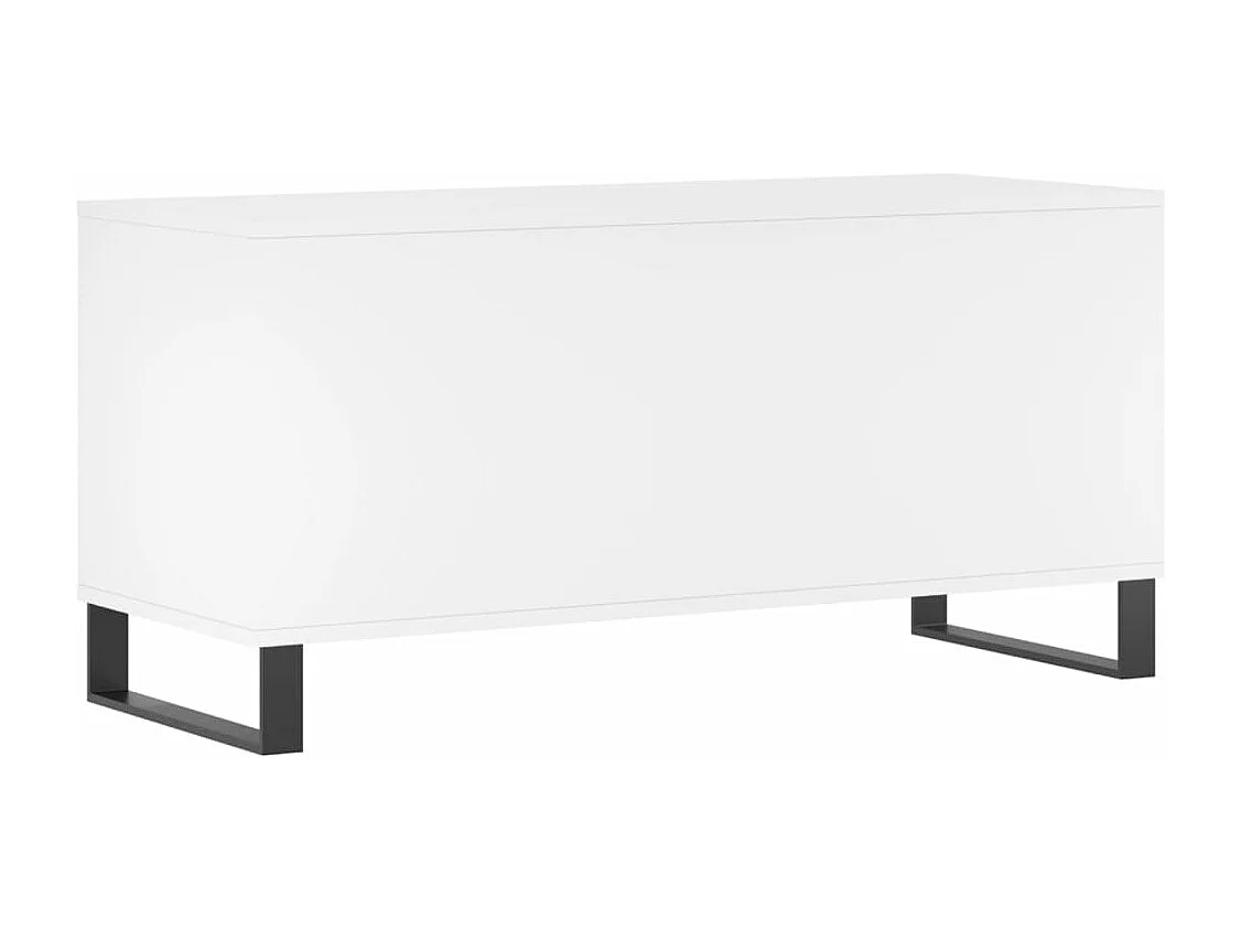 Mobile per dischi bianco 100x38x48 cm in derivati del legno