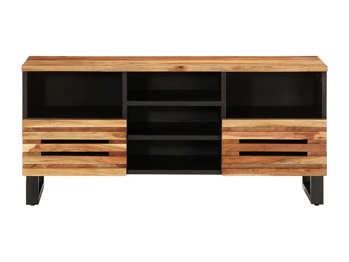 Meuble TV 100x34x46 cm bois d'acacia massif