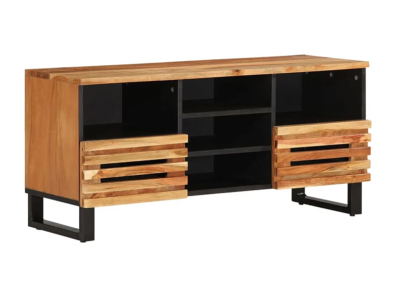 Meuble TV 100x34x46 cm bois d'acacia massif