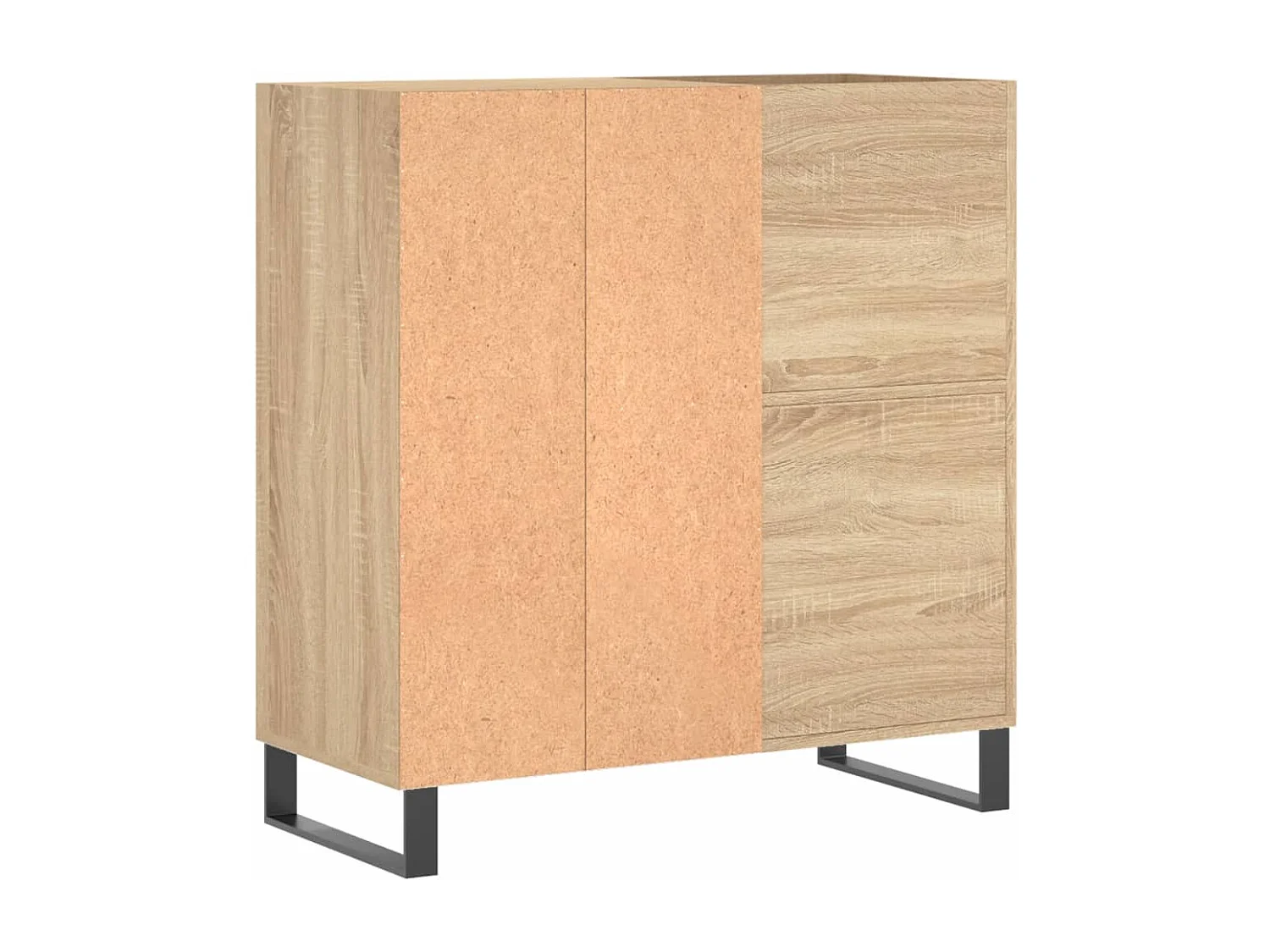 Mueble para discos de roble Sonoma 84,5x38x89 cm de madera contrachapada