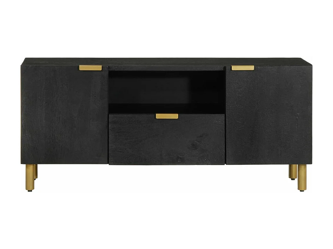 Meuble TV noir 105x33x46 cm bois d'ingénierie