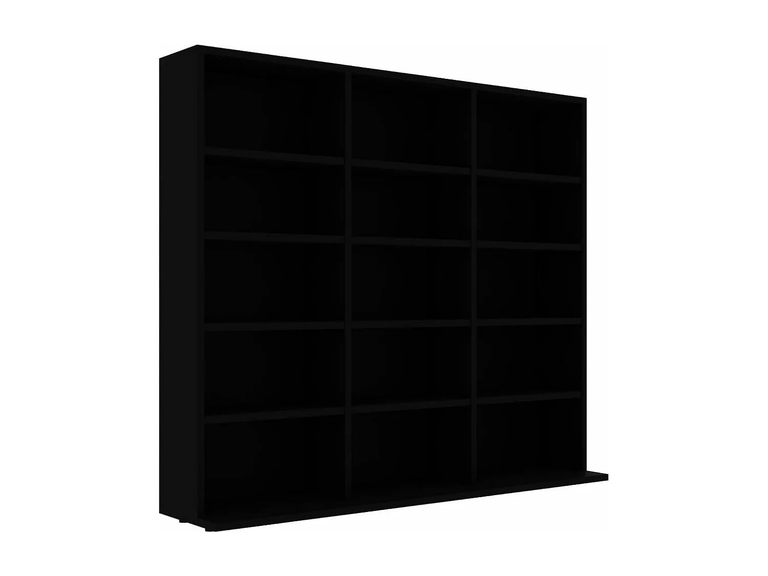 CD-kast Zwart 102x23x89,5 cm Spaanplaat