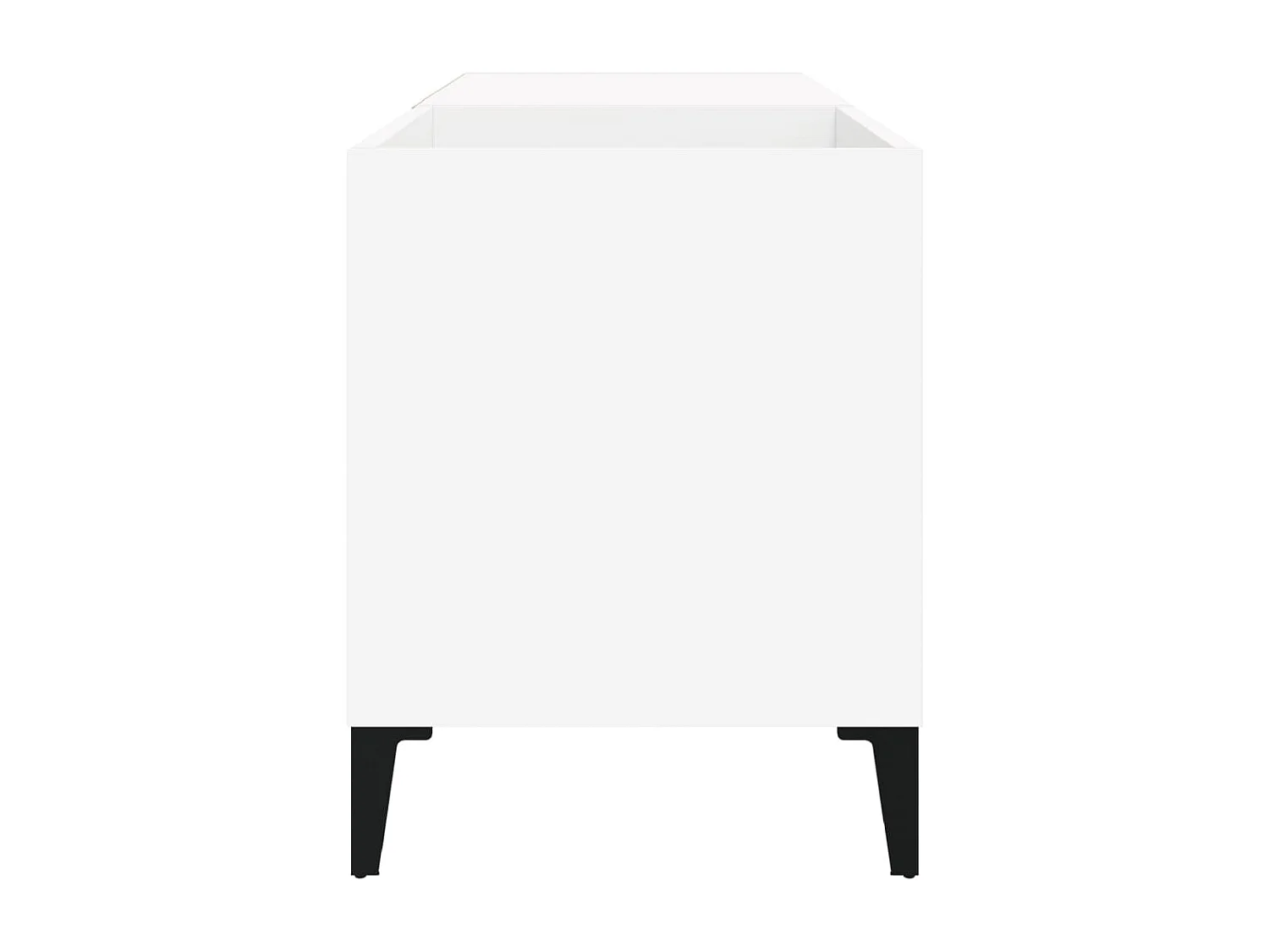 Armário de discos branco 84,5x38x48 cm madeira projetada