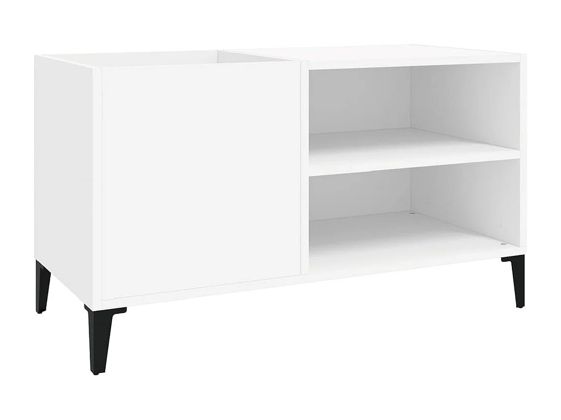 Armoire à disques blanc 84,5x38x48 cm bois d'ingénierie