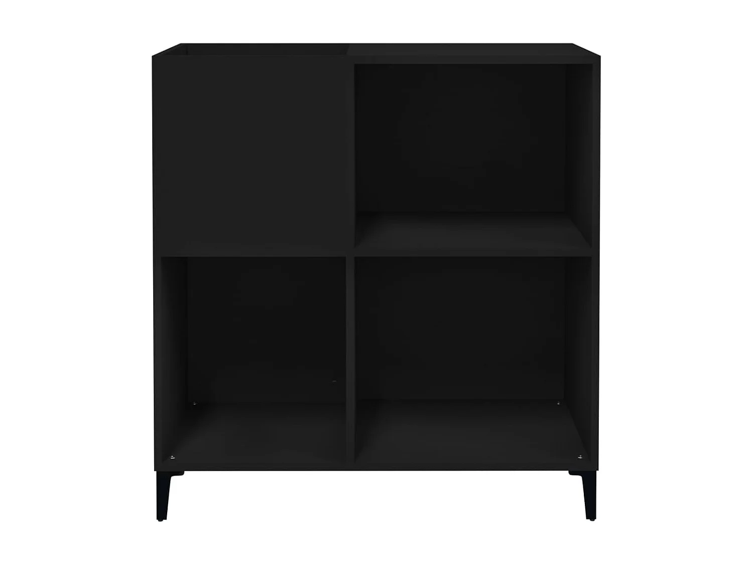 Mueble para discos negro 84,5x38x89 cm de madera contrachapada