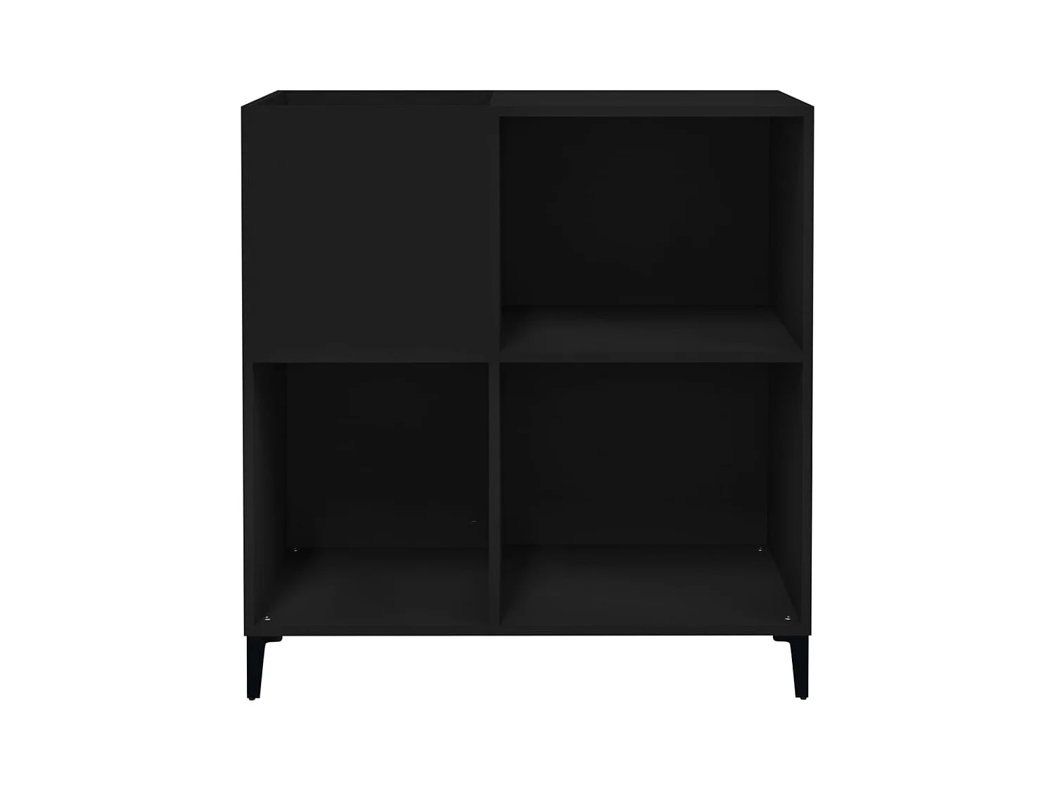 Armoire à disques noir 84,5x38x89 cm bois d'ingénierie