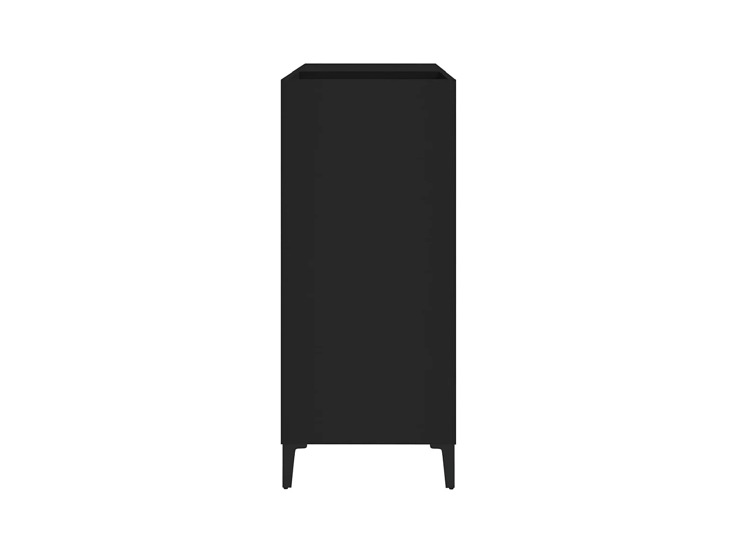 Armoire à disques noir 84,5x38x89 cm bois d'ingénierie