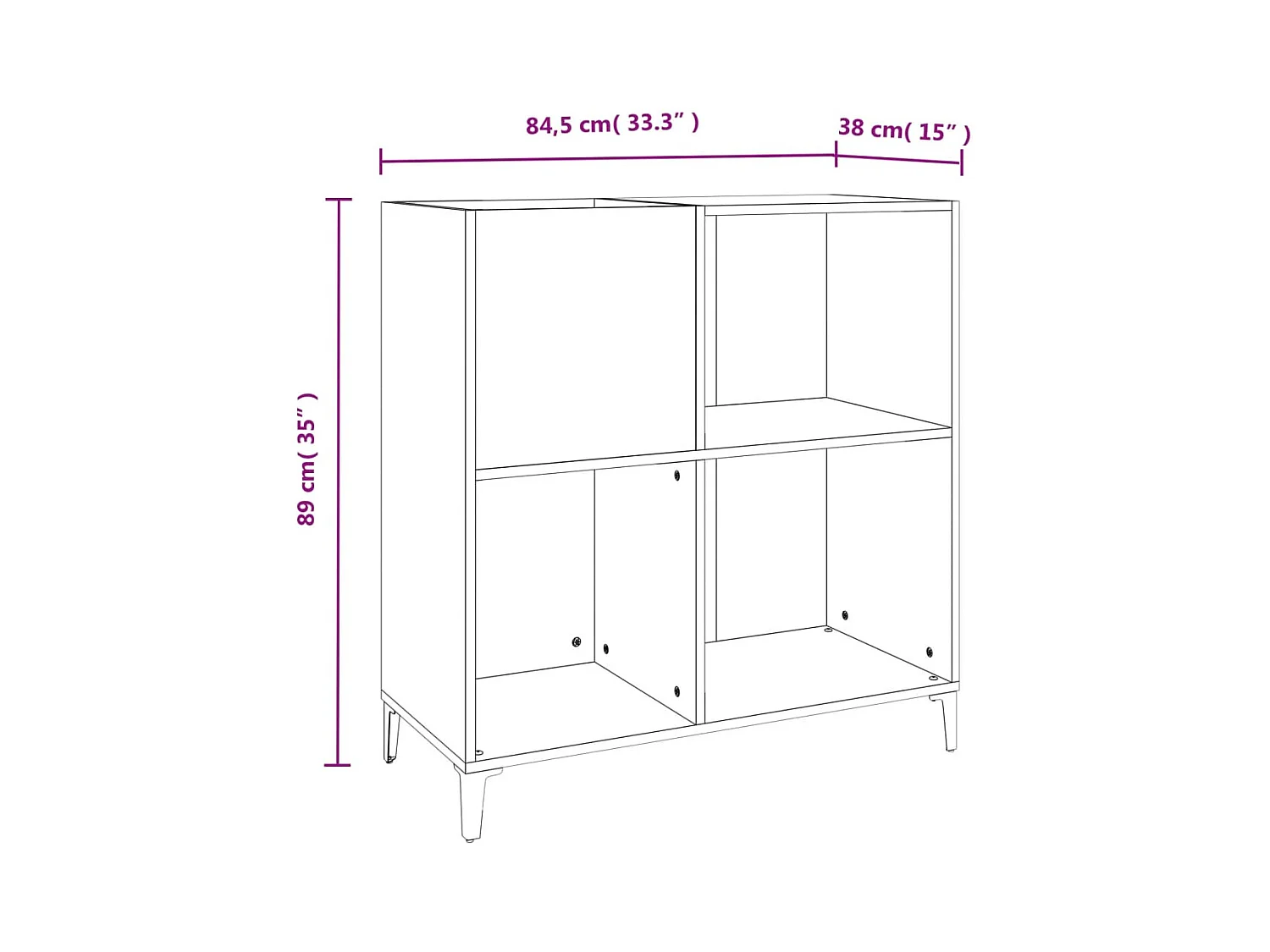 Armoire à disques noir 84,5x38x89 cm bois d'ingénierie