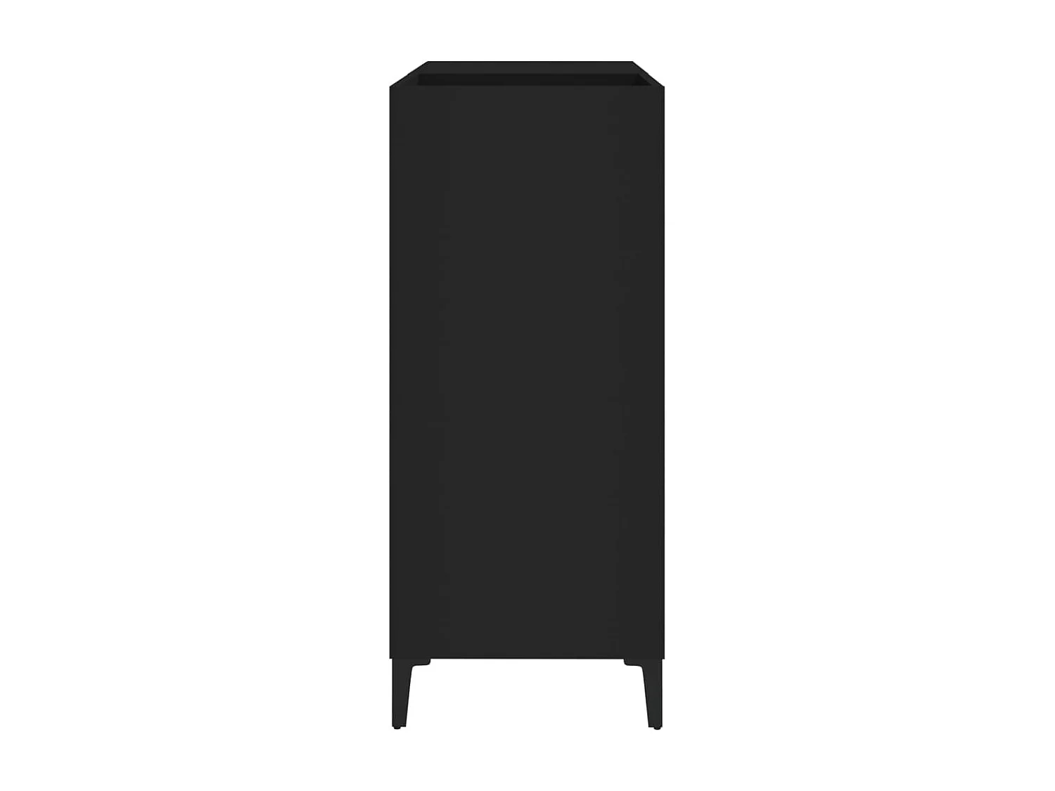Armoire à disques noir 84,5x38x89 cm bois d'ingénierie