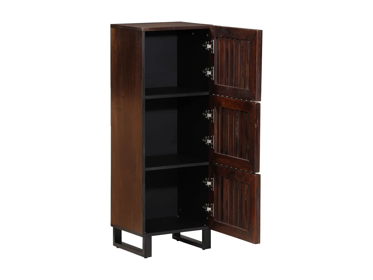 Credenza marrone 40x34x110 cm in legno massello di mango