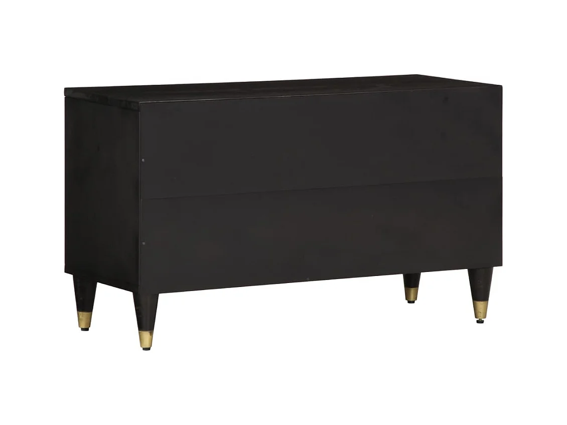 Meuble TV 80x31x46 cm bois massif de manguier
