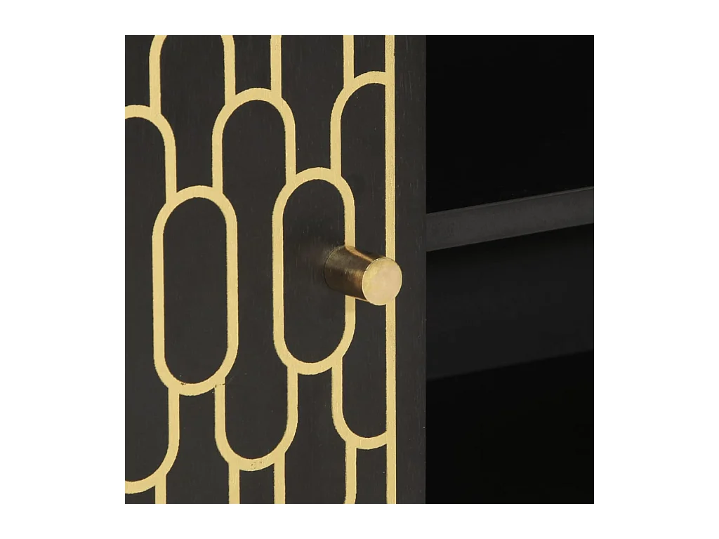 Meuble TV 80x31x46 cm bois massif de manguier