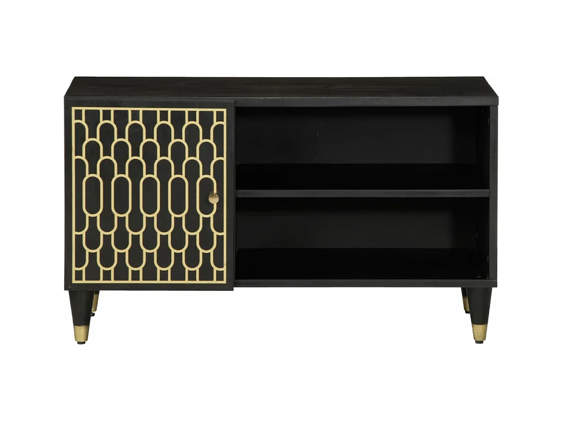 Meuble TV 80x31x46 cm bois massif de manguier