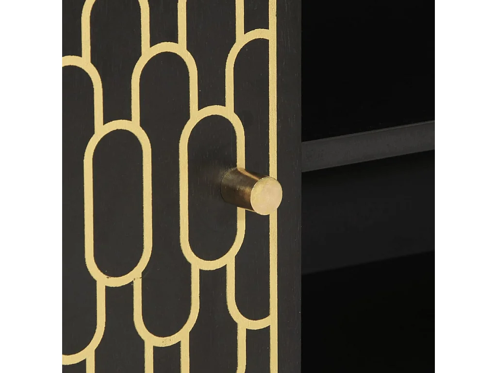 Meuble TV 80x31x46 cm bois massif de manguier