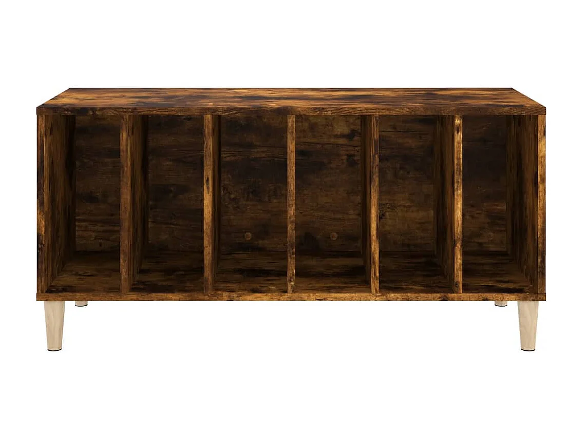 Armoire à disques chêne fumé 100x38x48 cm bois d'ingénierie