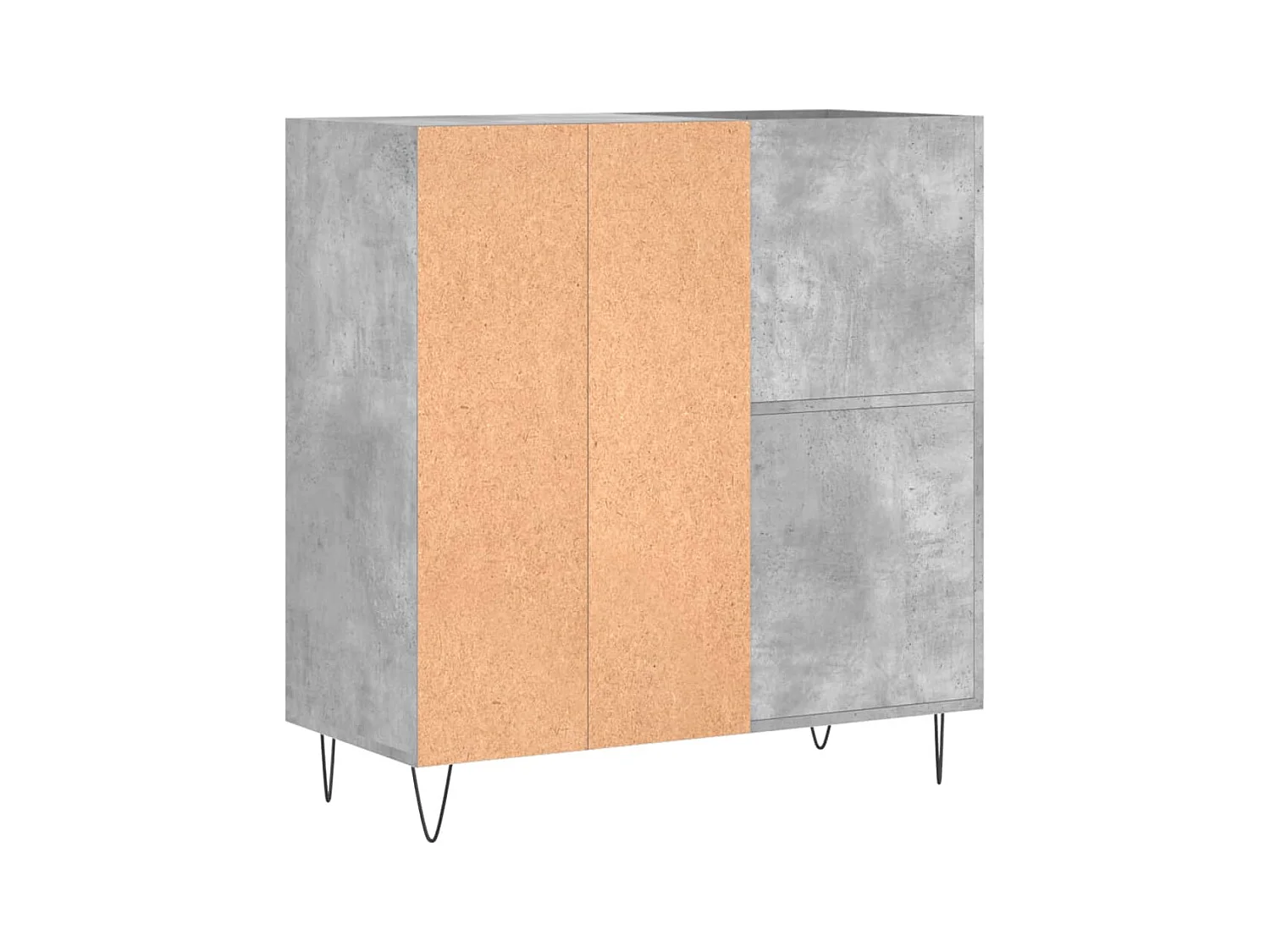 Armário de registros cinza concreto 84,5x38x89 cm madeira projetada