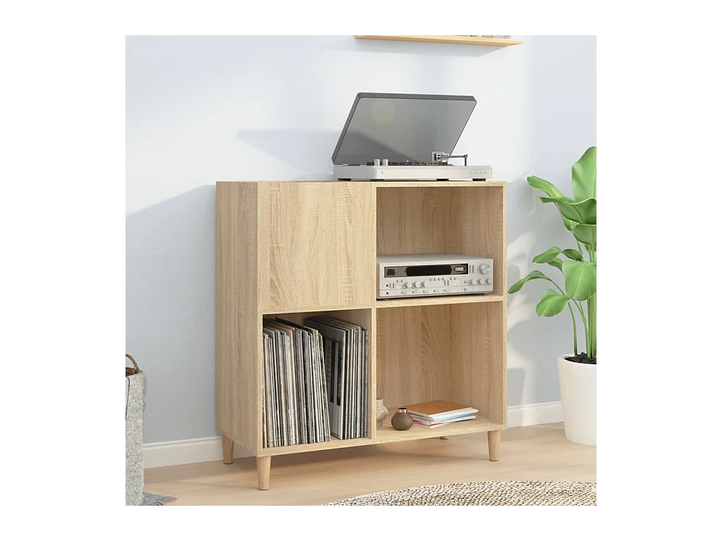 Armoire à disques chêne sonoma 84,5x38x89 cm bois d'ingénierie
