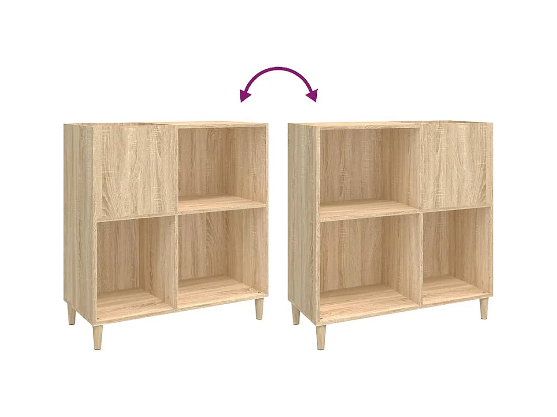 Armoire à disques chêne sonoma 84,5x38x89 cm bois d'ingénierie