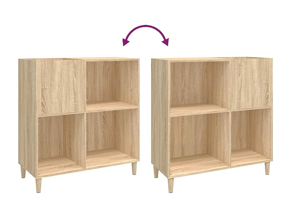 Armoire à disques chêne sonoma 84,5x38x89 cm bois d'ingénierie