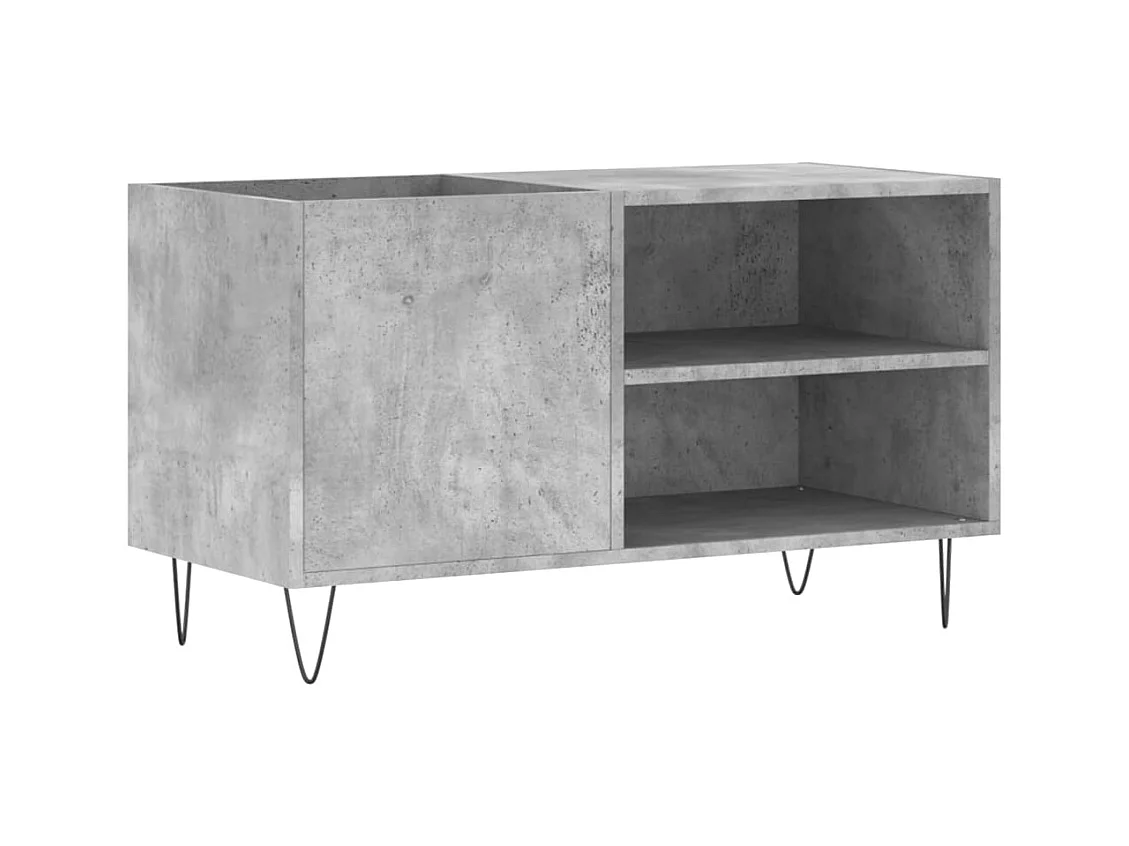 Betongrijze platenkast 85x38x48 cm samengesteld hout