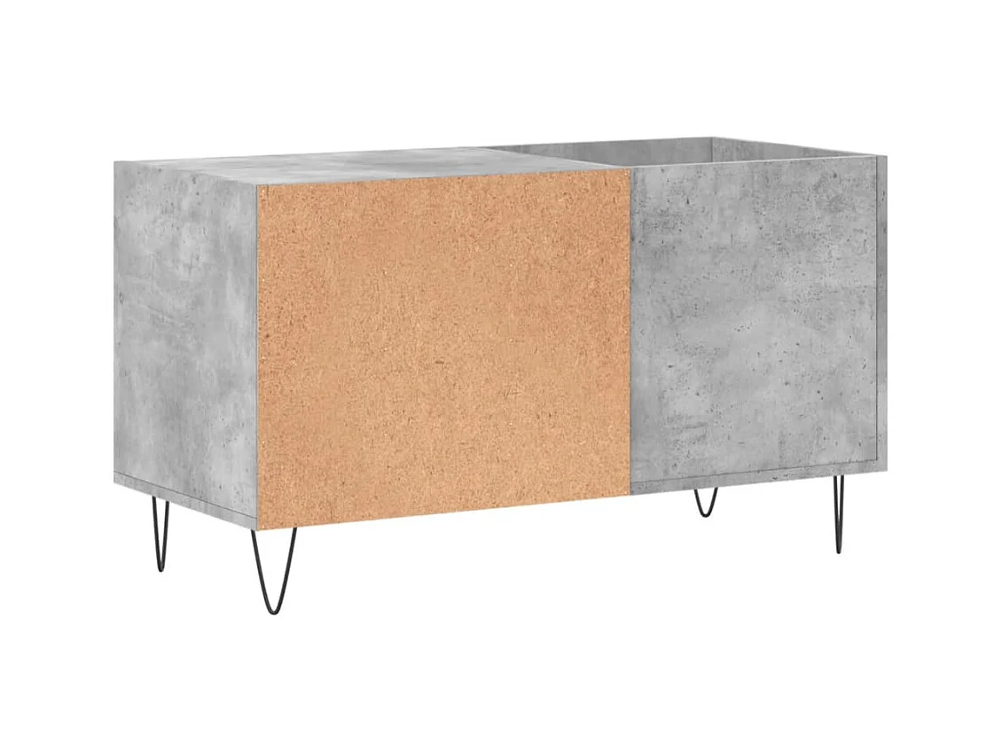 Betongrijze platenkast 85x38x48 cm samengesteld hout