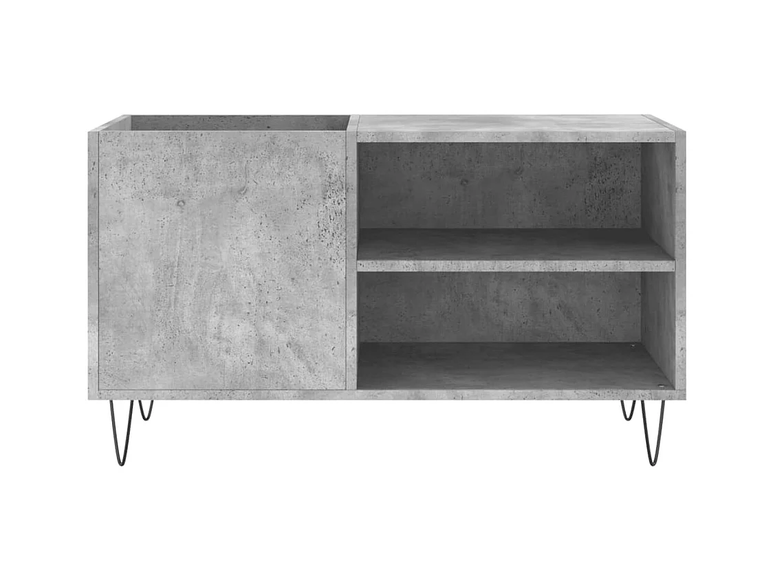 Betongrijze platenkast 85x38x48 cm samengesteld hout