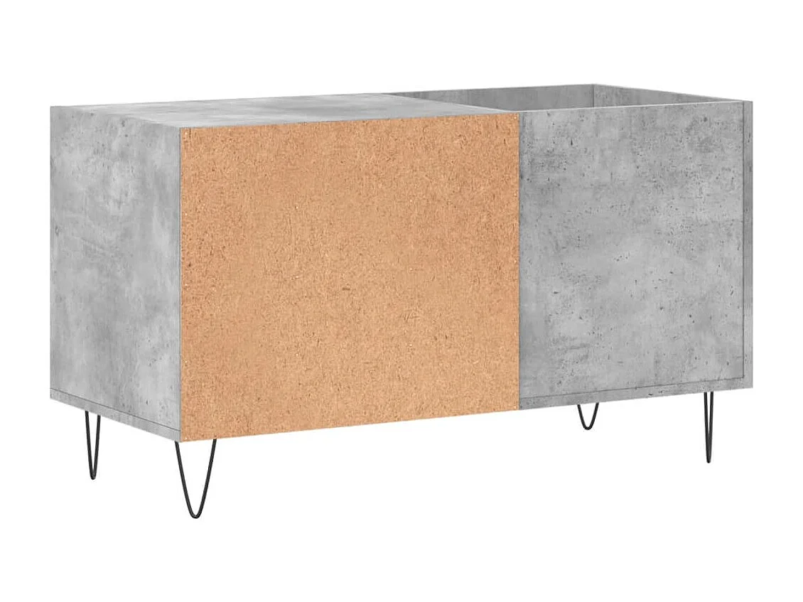 Armoire à disques gris béton 85x38x48 cm bois d'ingénierie