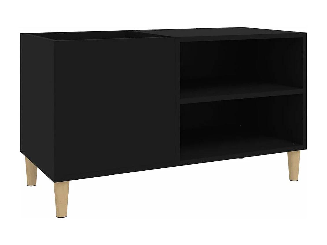 Armoire à disques noir 84,5x38x48 cm bois d'ingénierie