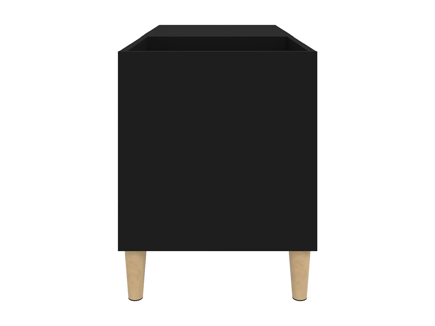 Armoire à disques noir 84,5x38x48 cm bois d'ingénierie