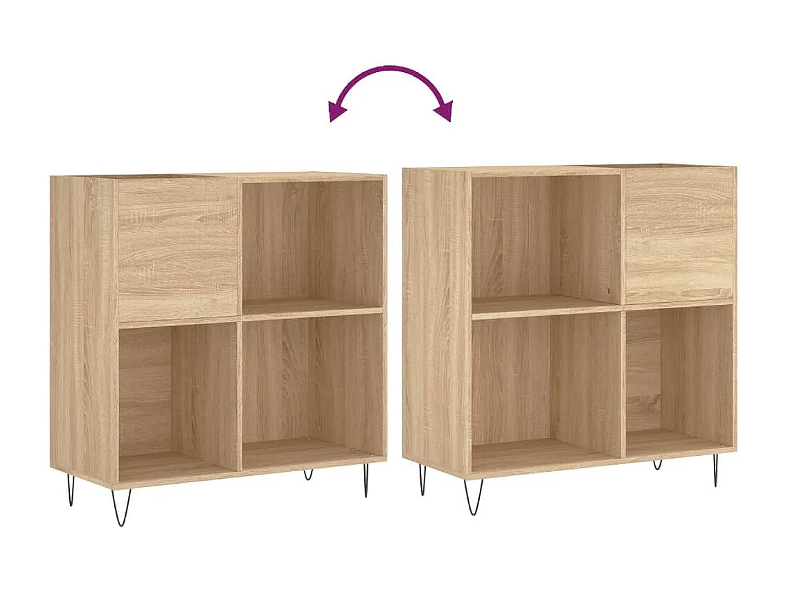 Armoire à disques chêne sonoma 84,5x38x89 cm bois d'ingénierie