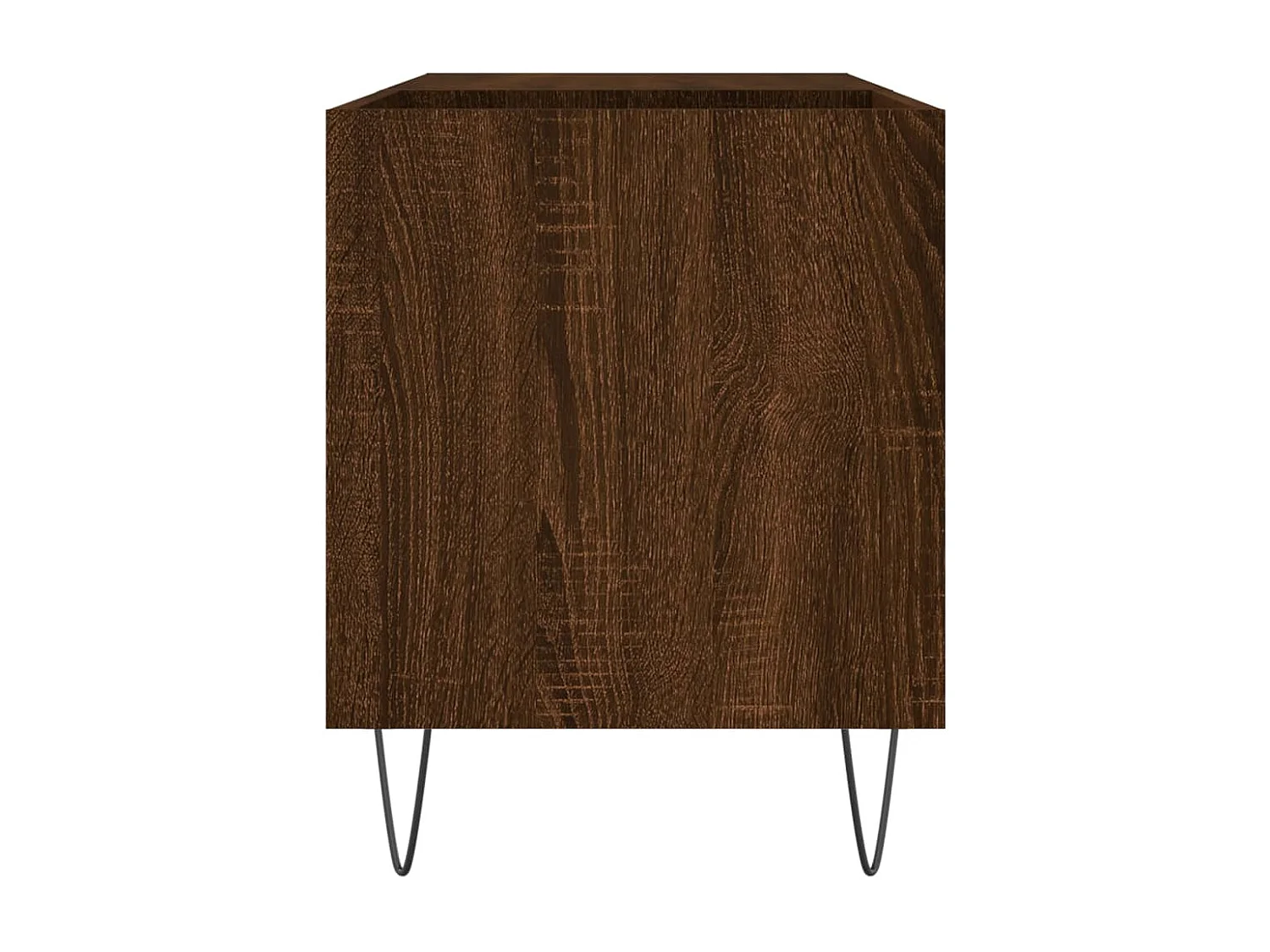 Mobile per dischi in rovere marrone 85x38x48 cm in multistrato