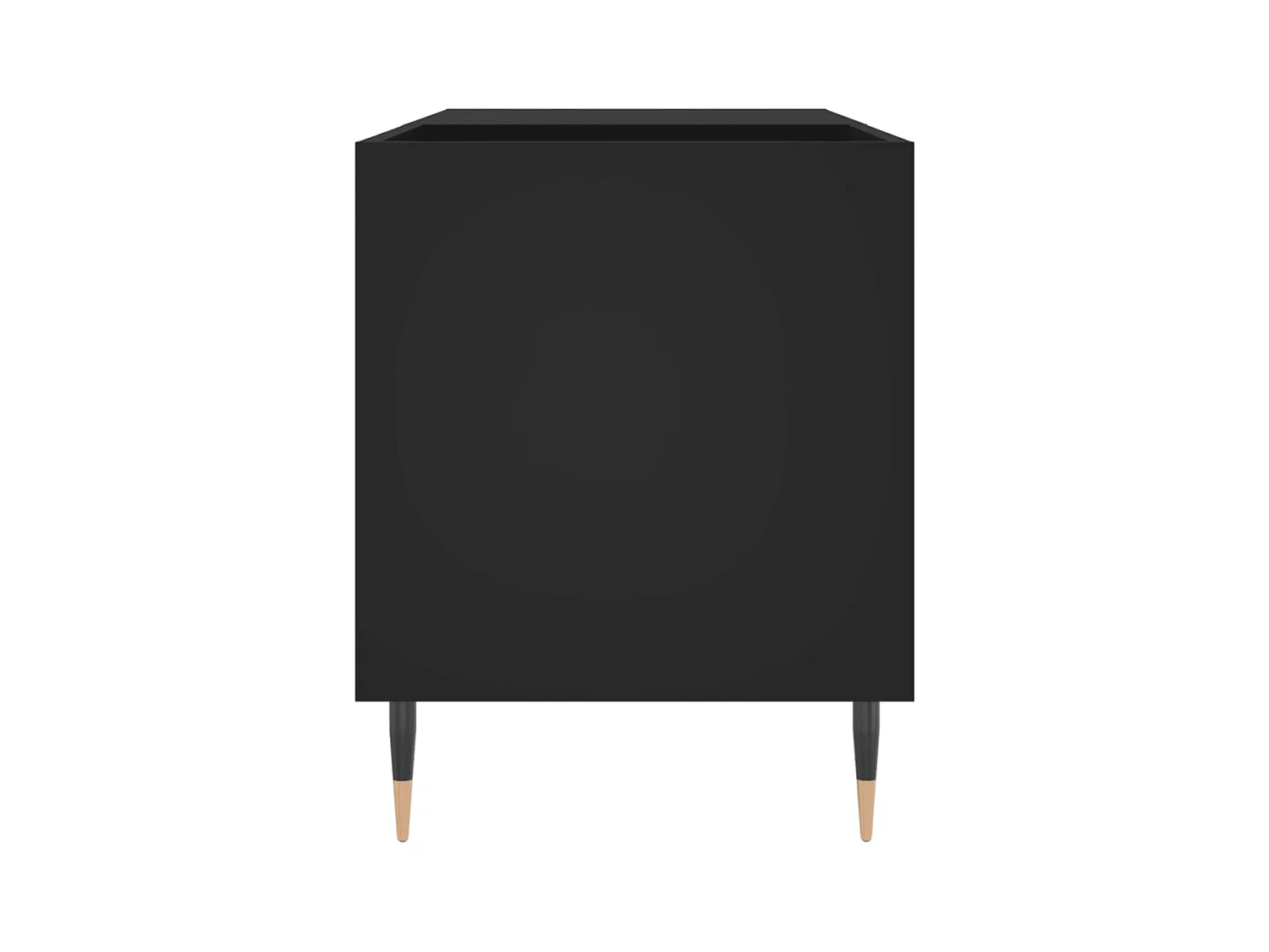Armoire à disques noir 85x38x48 cm bois d'ingénierie