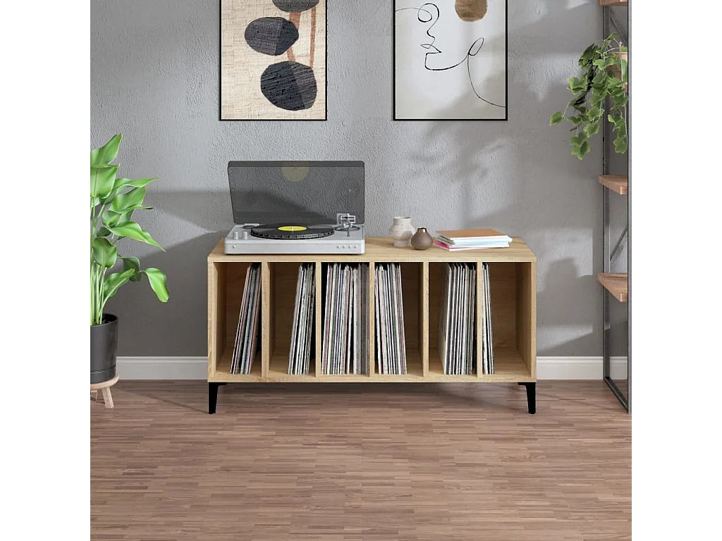 Armário de registros carvalho Sonoma 100x38x48 cm madeira projetada