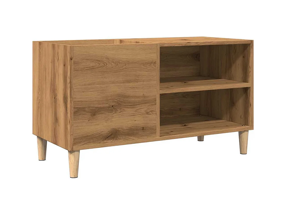 Armoire à disques chêne artisanal 84,5x38x48 cm bois ingénierie