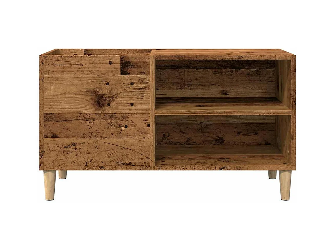 Armoire à disques chêne artisanal 84,5x38x48 cm bois ingénierie