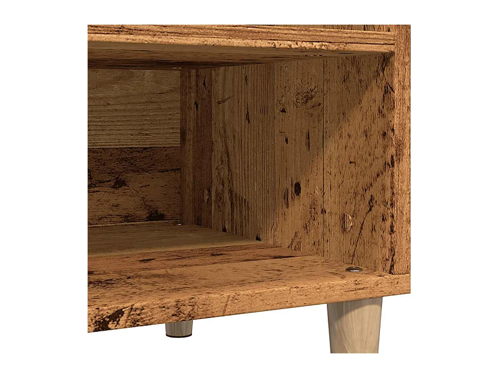 Armoire à disques chêne artisanal 84,5x38x48 cm bois ingénierie