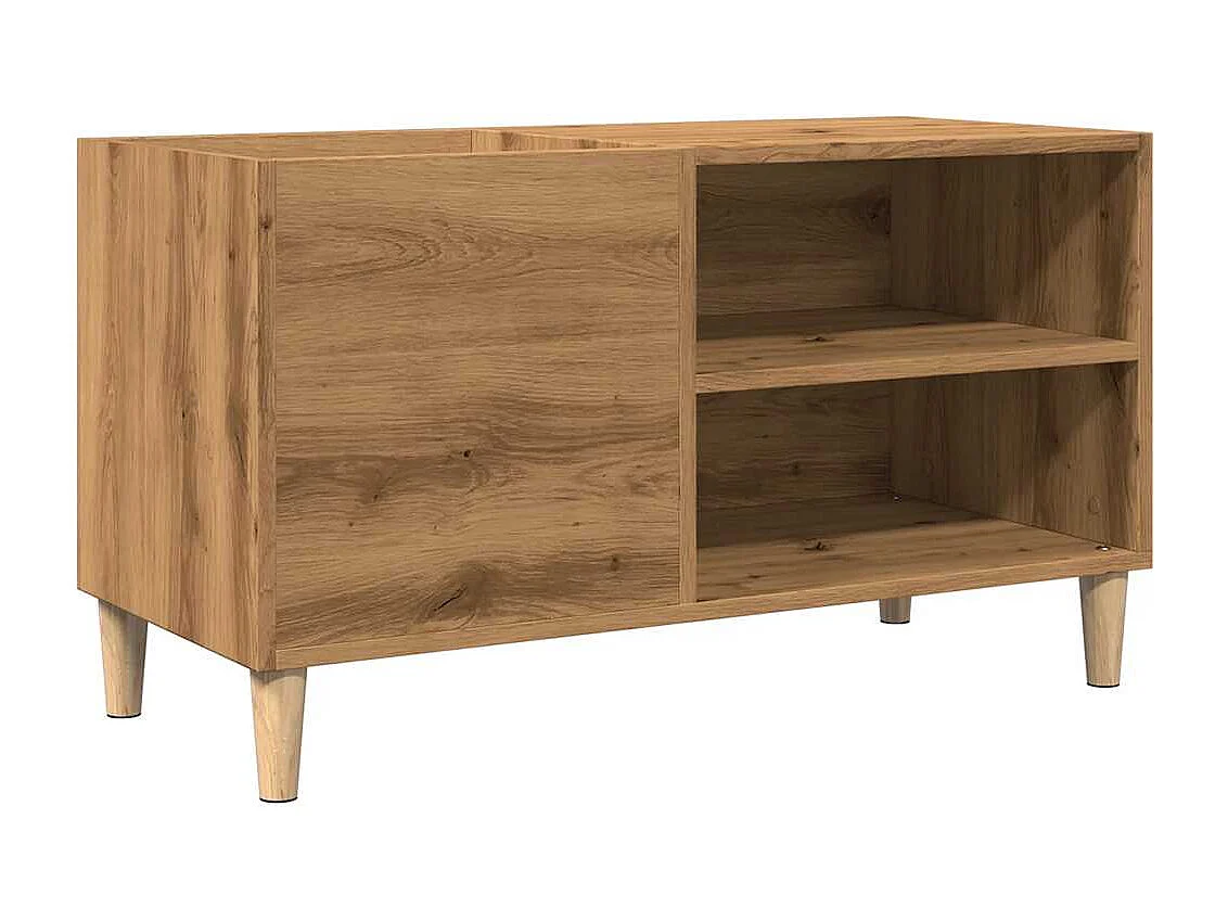 Armoire à disques chêne artisanal 84,5x38x48 cm bois ingénierie