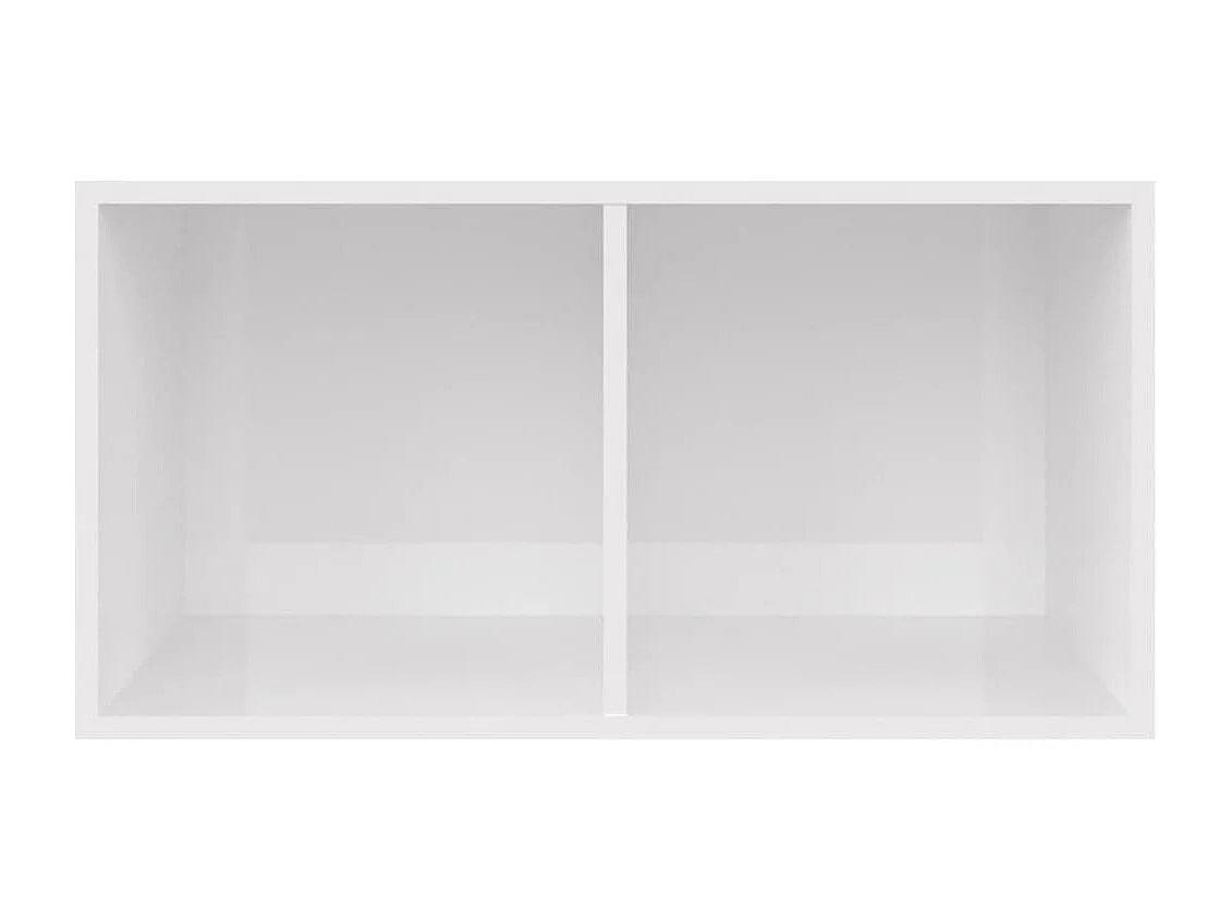 Caja de almacenamiento de vinilo Blanco brillo 71x34x36 cm