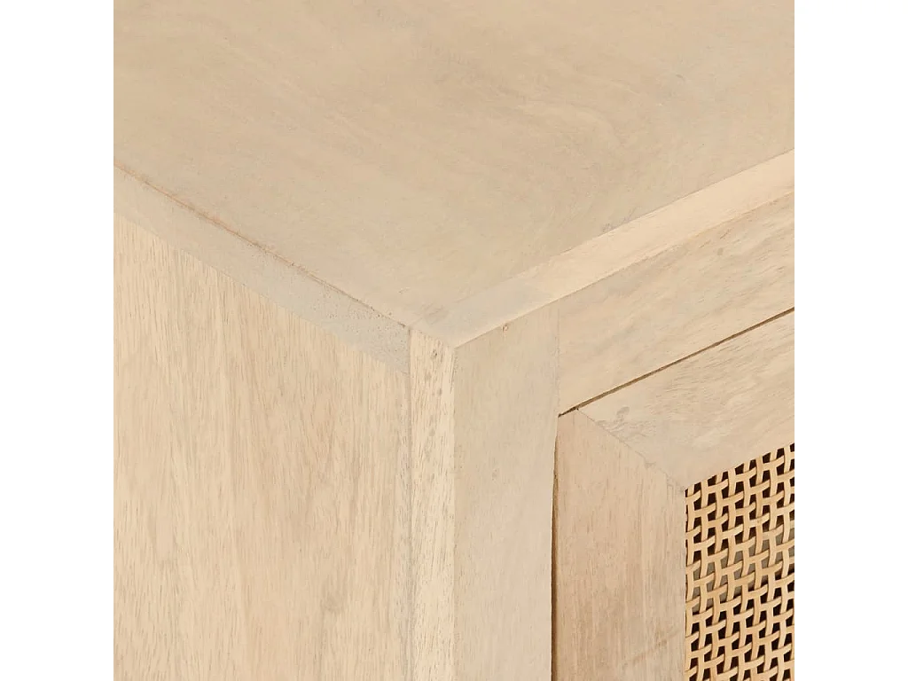 Meuble TV 110x30x40 cm bois massif de manguier et fer