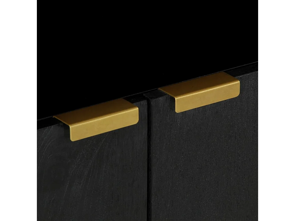 Buffet noir 60x33x75 cm bois d'ingénierie