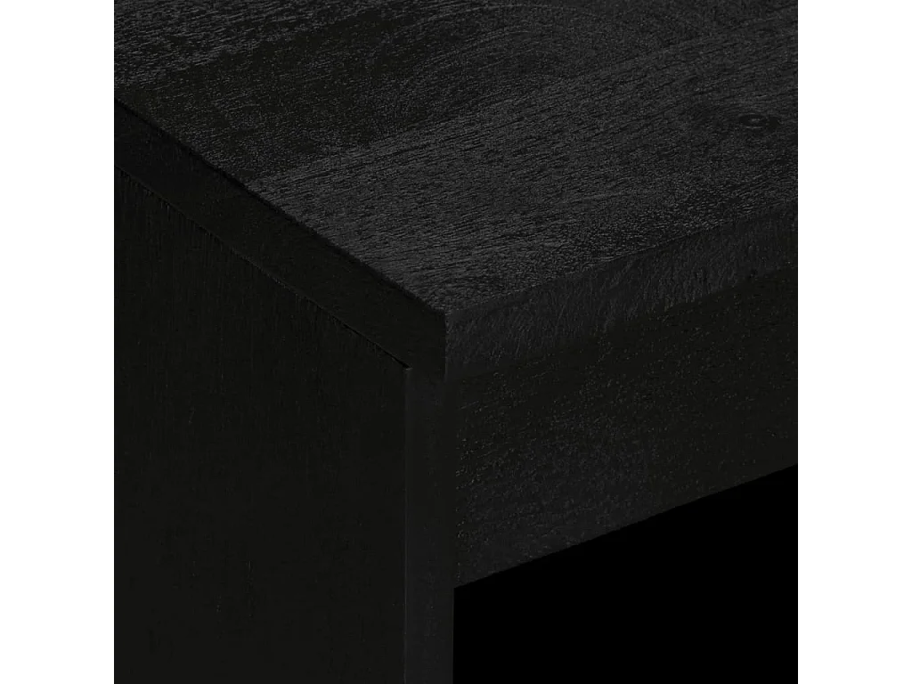Buffet noir 60x33x75 cm bois d'ingénierie
