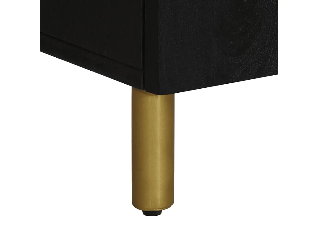 Buffet noir 60x33x75 cm bois d'ingénierie