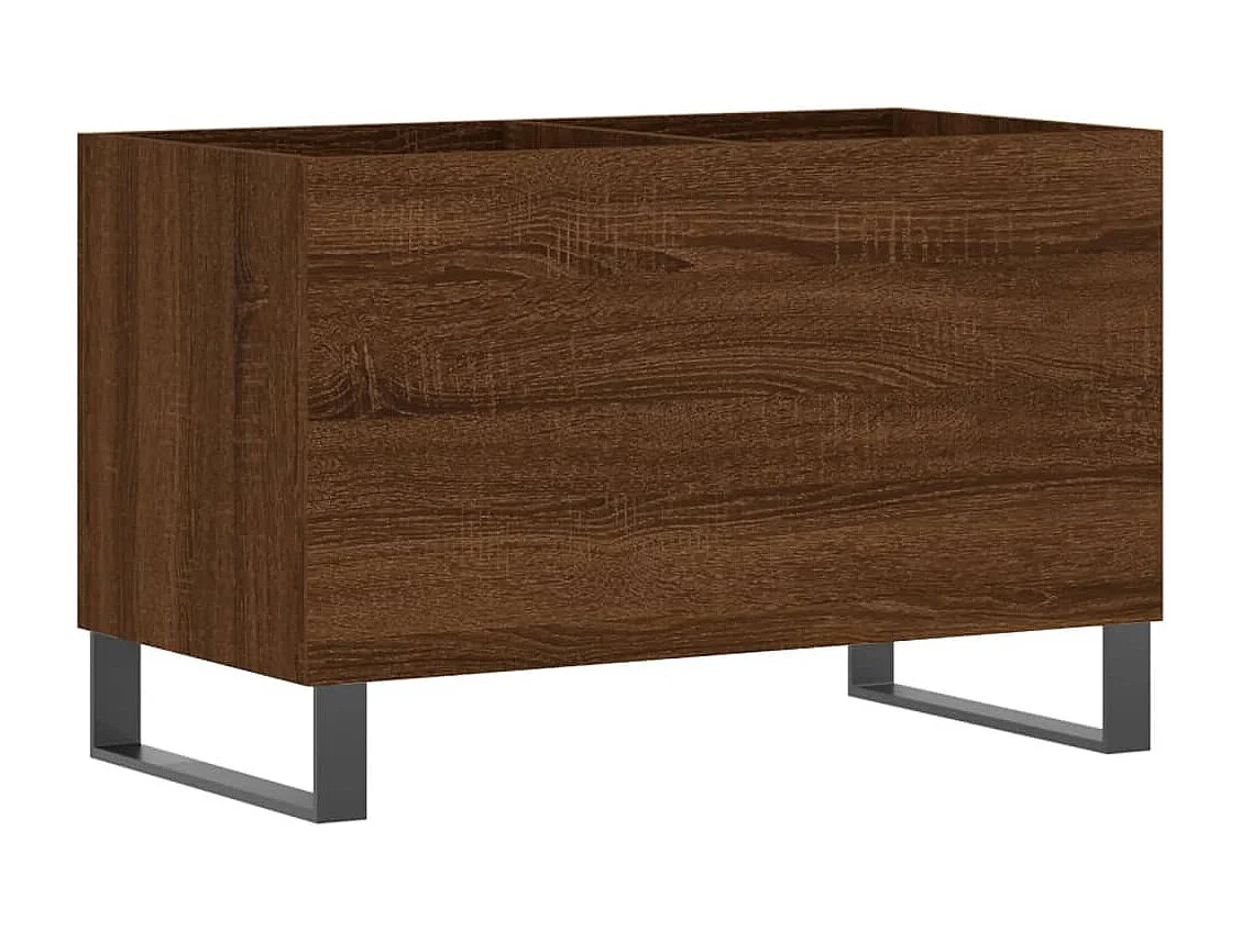 Armoire à disques chêne marron 74,5x38x48 cm bois d'ingénierie