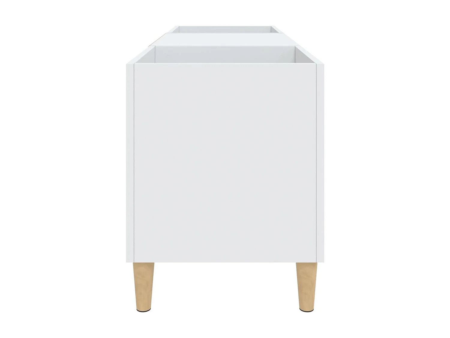 Armário de discos branco 121x38x48 cm madeira projetada