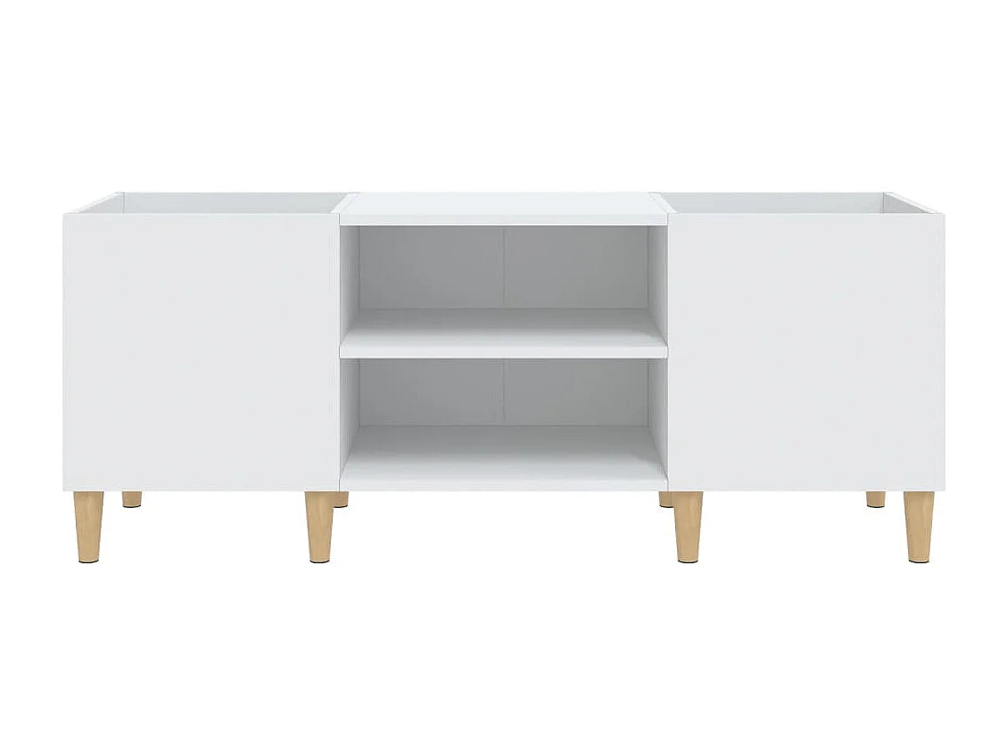 Armoire à disques blanc 121x38x48 cm bois d'ingénierie