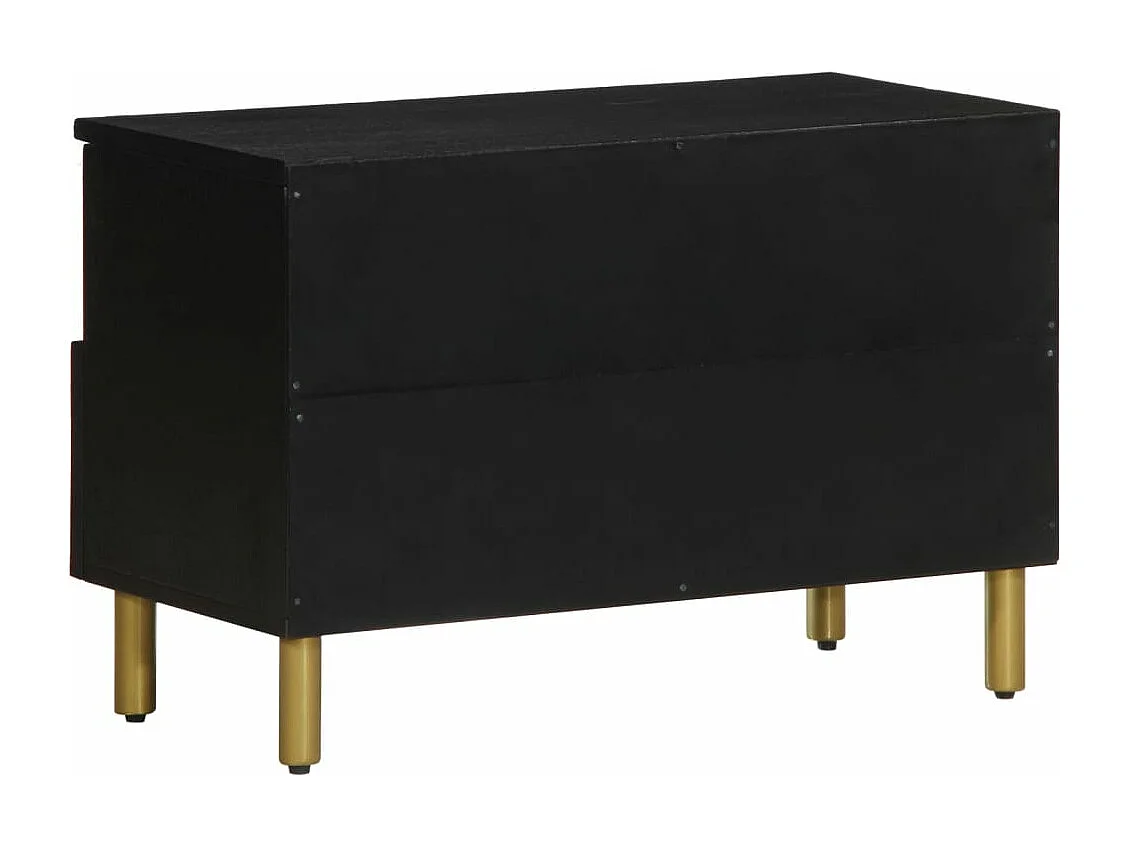 Meuble TV noir 70x33x46 cm bois d'ingénierie