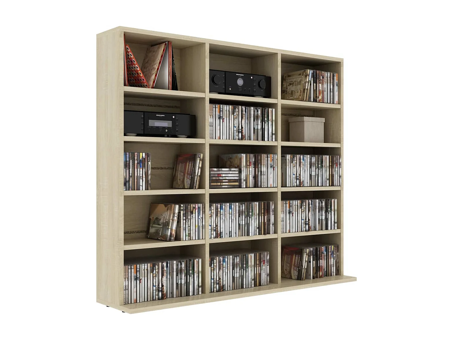 Mobile porta CD Rovere Sonoma 102x23x89,5 cm MDF