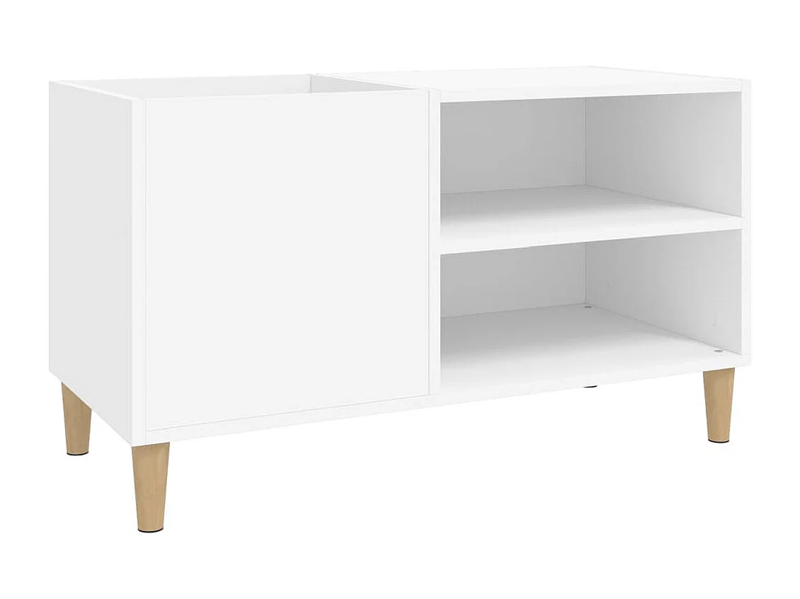 Armário de discos branco 84,5x38x48 cm madeira projetada