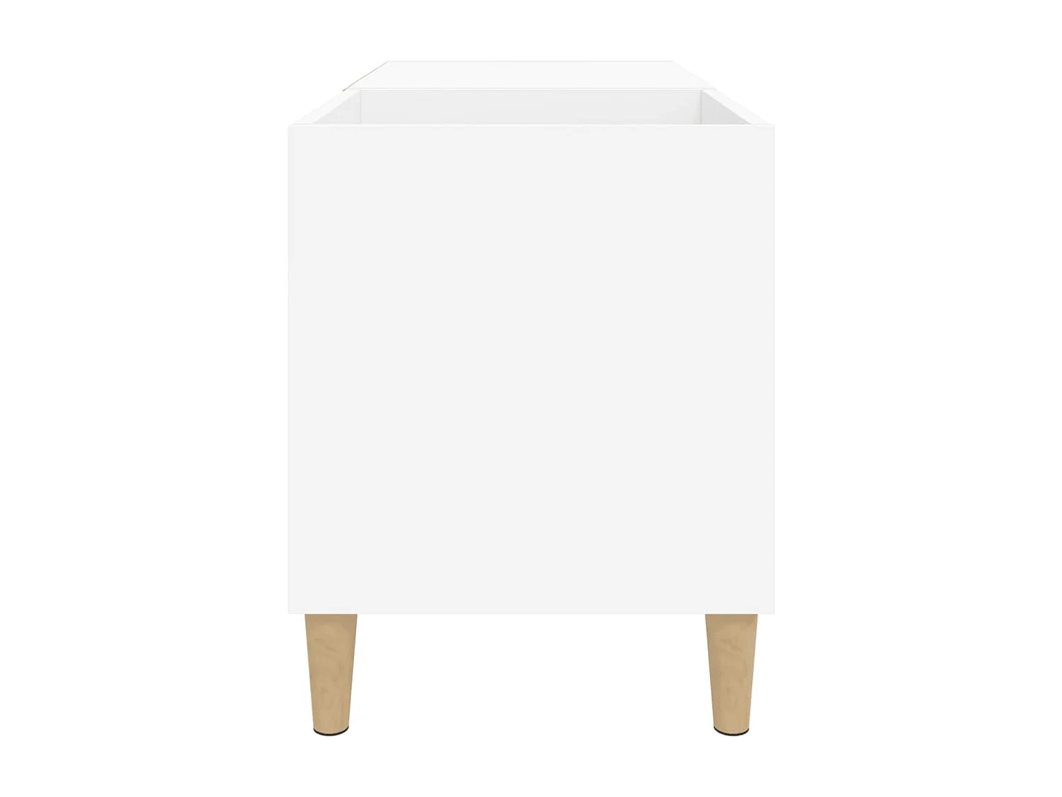 Armário de discos branco 84,5x38x48 cm madeira projetada